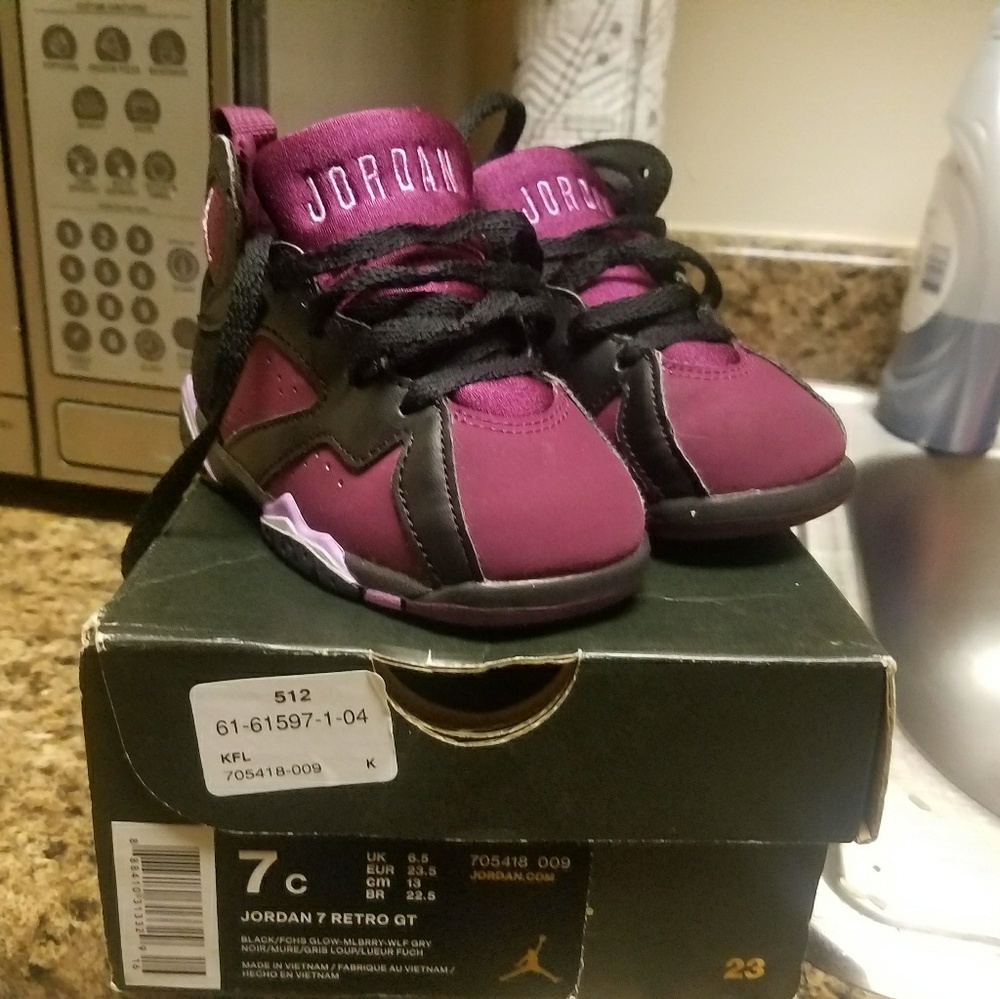 Air jordan 7 purple pink sz7c
