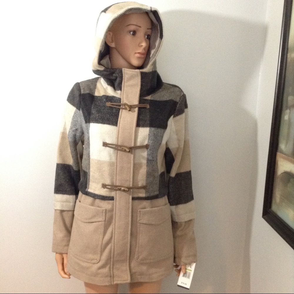 Buffalo Plaid Coat🎉Free Beanie Hat🎉Sale - Picture 3 of 7