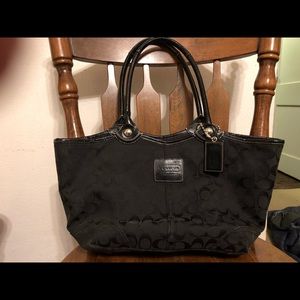 Black coach handbag