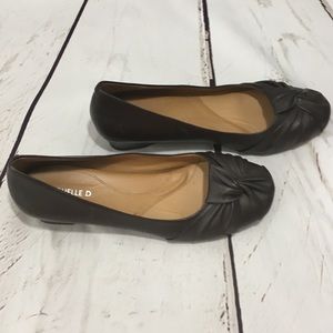 Michelle D Brown Leather Flats Size 10 EUC worn 1x