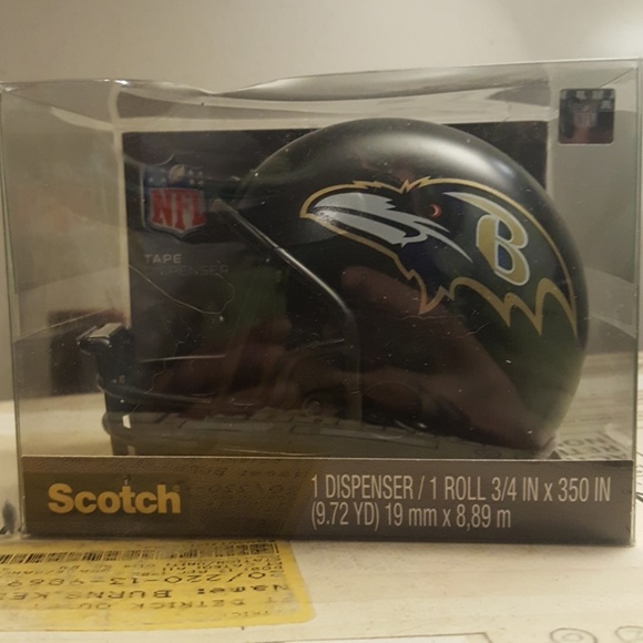 Ravens Football Helmet Tape Dispenser - Picture 2 of 3