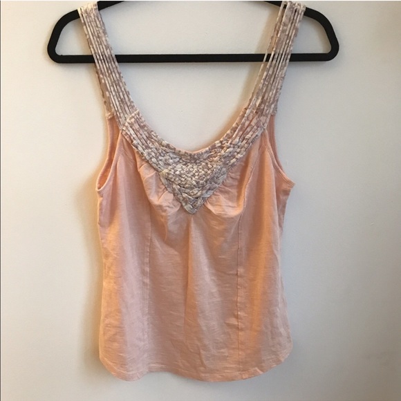 Free People Braided Strappy Halter Tank Top S-M NWT! SPACE DYE Pretty Peach Pink - Picture 1 of 3