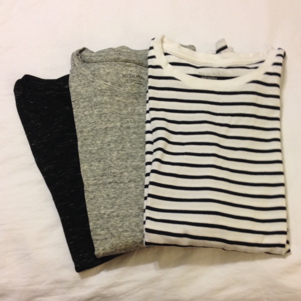 Final sale! Lot of 3 Merona Ultimate l/s tees