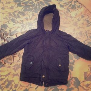 Old navy 4T gray coat and striped hoodie.