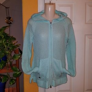Athleta Mint Green Sweater with Hood