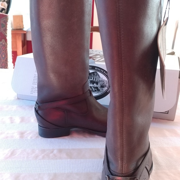 Frye Lindsay Plate Dark Brown 7.5 M Boots - Picture 2 of 4