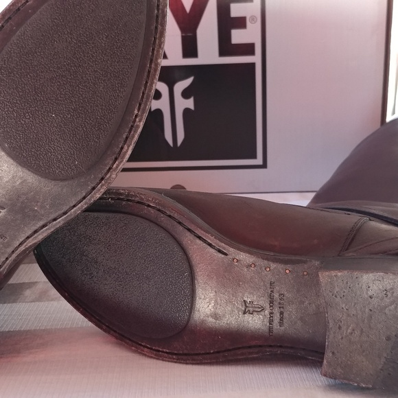 Frye Lindsay Plate Dark Brown 7.5 M Boots - Picture 3 of 4