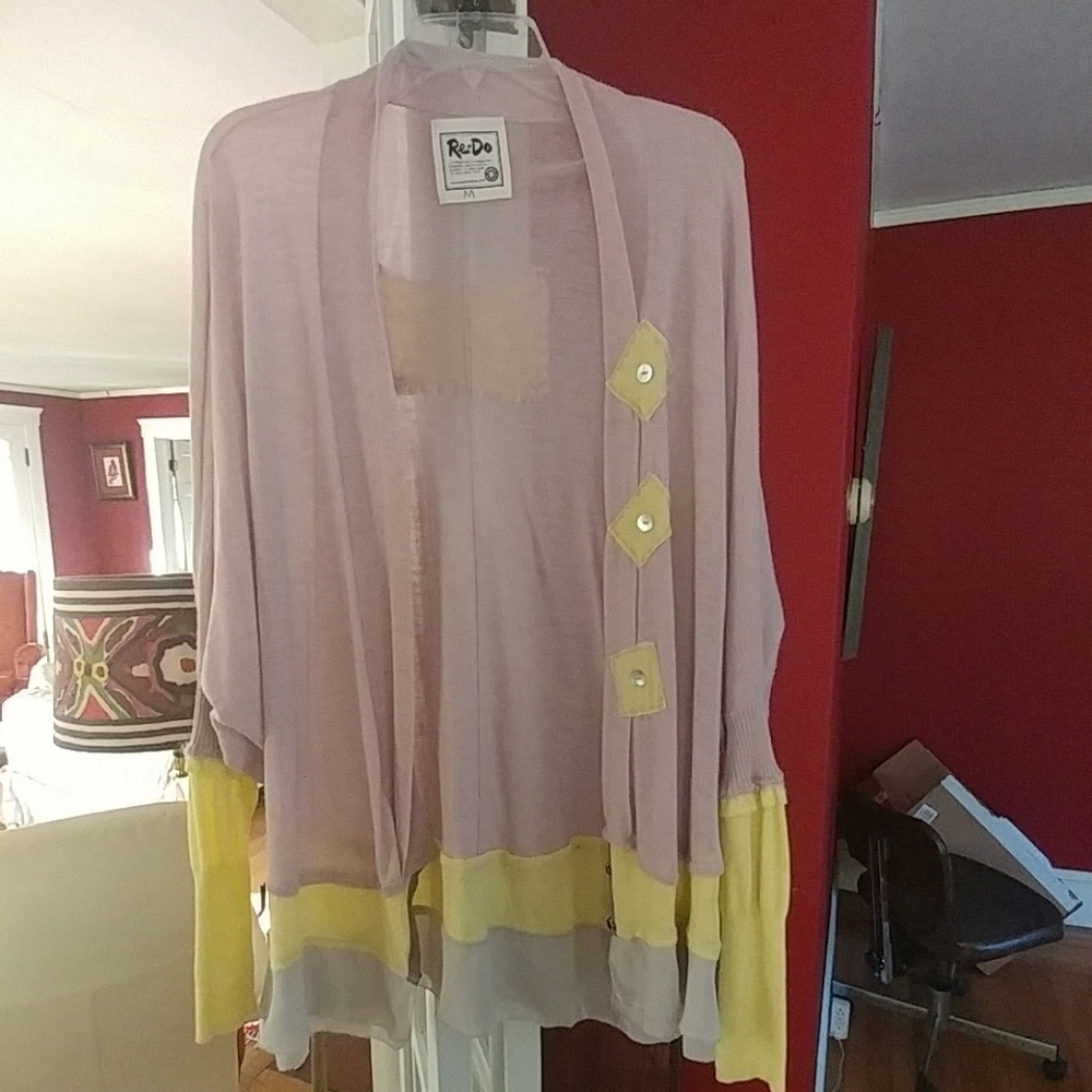Re-Do Shawl Collar Cardigan size M