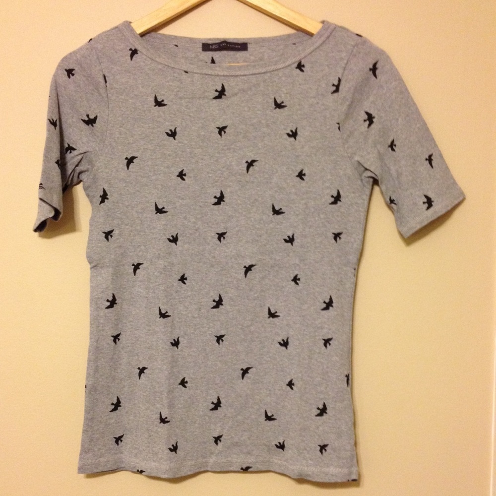 Bird print tee