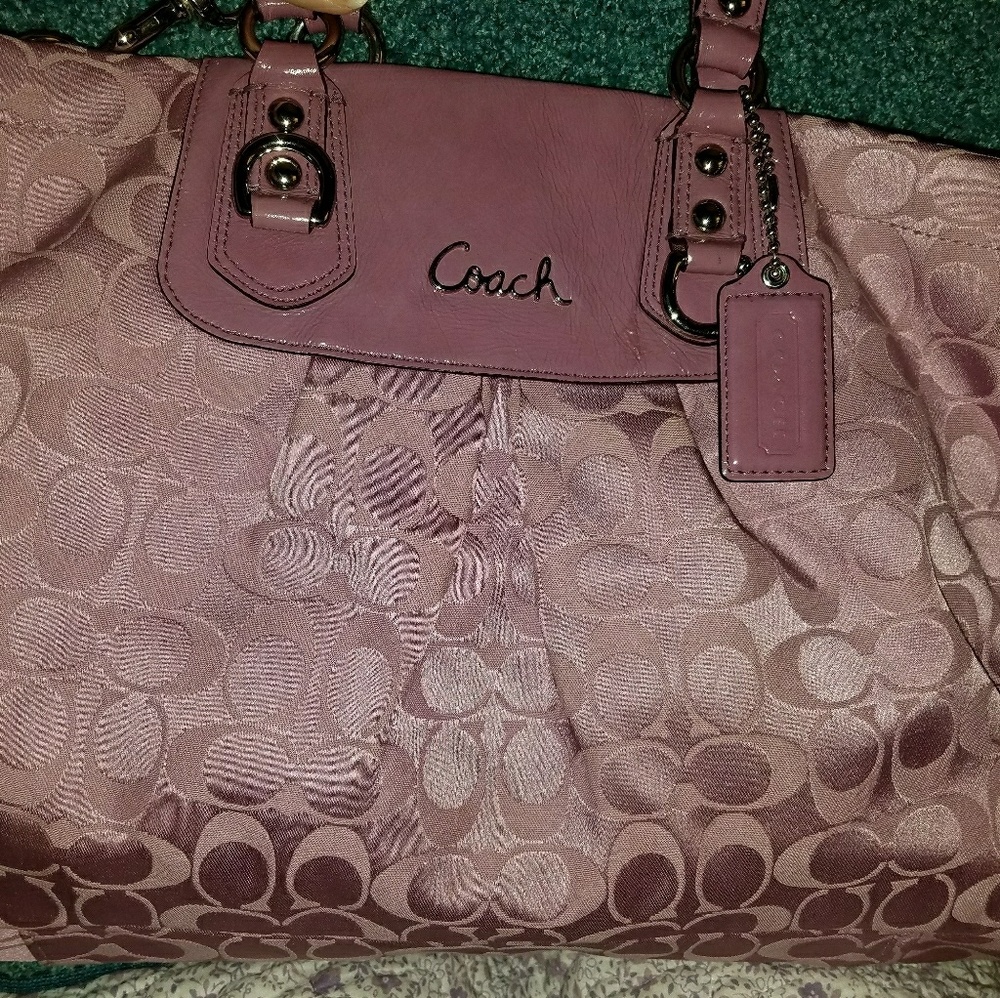 Coach Rose Ashley Carryall Sateen Handbag