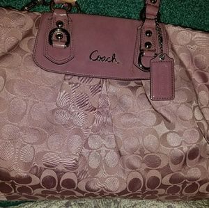 Coach Rose Ashley Carryall Sateen Handbag