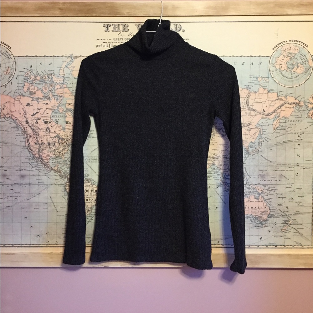 Mossimo dark grey ribbed turtleneck