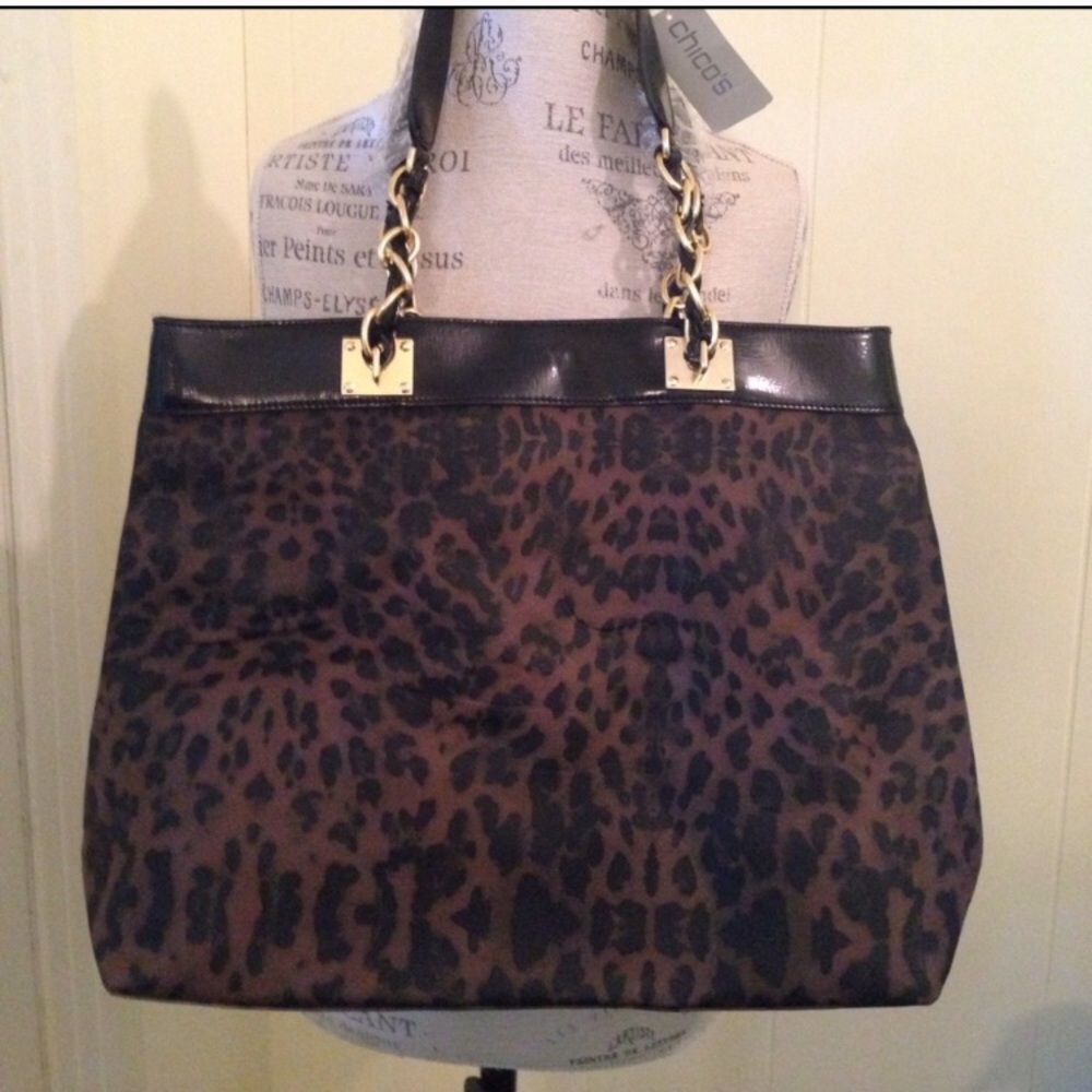 Chicos "Landon" large animal print tote