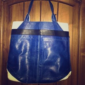 Botkier Cruz Tote, NWT Royal, White, Black