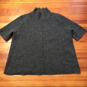 Zara mock neck short sleeve sweater