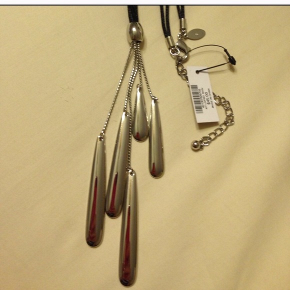 Chicos silver &black lariat necklace - Picture 6 of 6