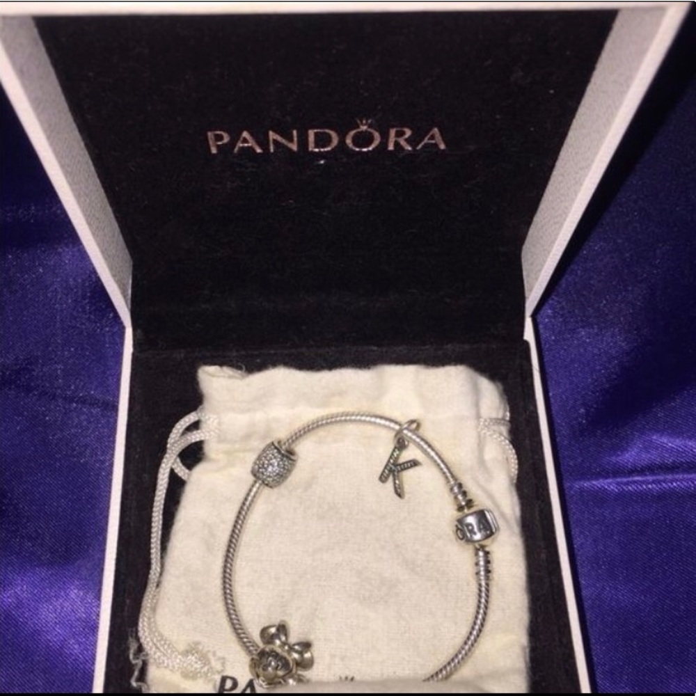 Pandora bracelet with charms included