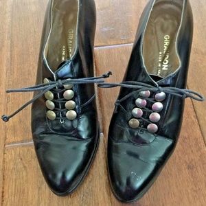 Giraudon Black Oxford Shoes Size 37/6.5-7