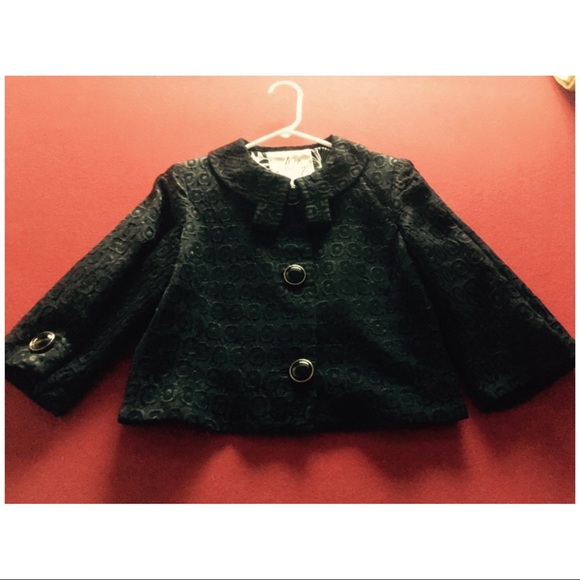 Milly Jacquard Satin Crop Jacket NWOT Sz 6