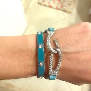 Turquoise leather wrap bracelet