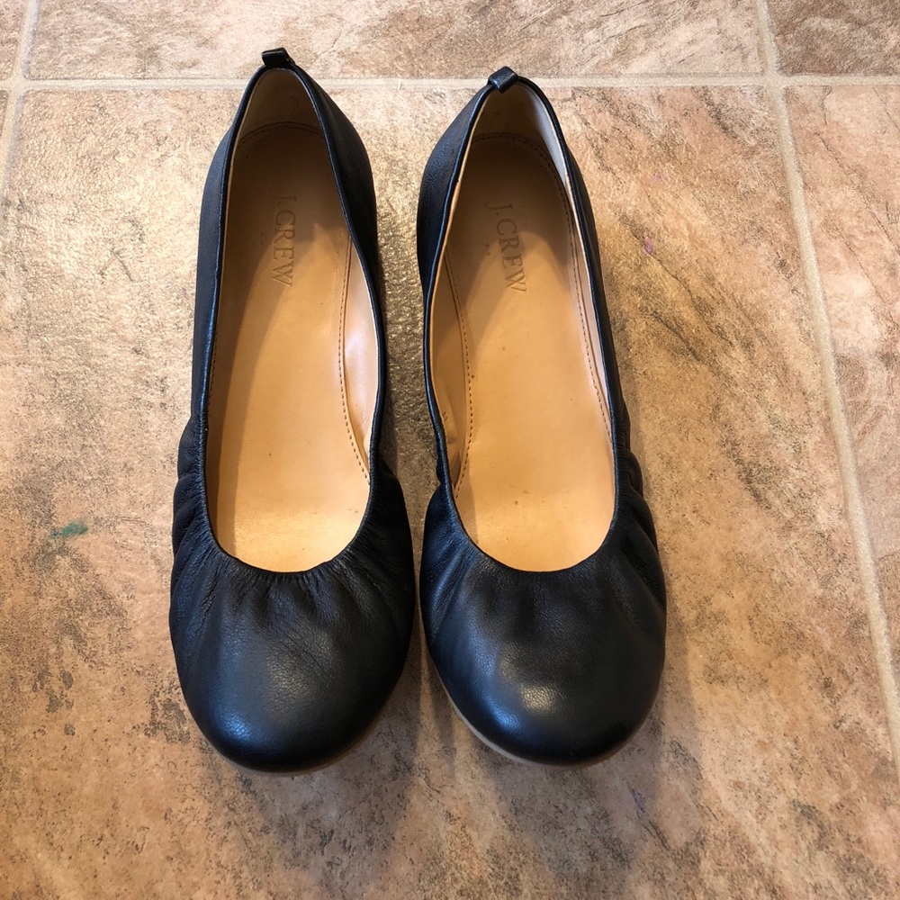 JCrew leather ballet flats