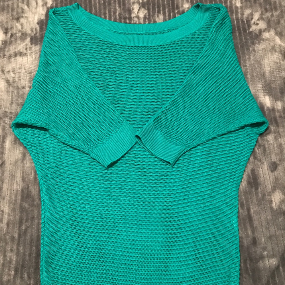CUTE Green Express Sheer Green sweater sz XS