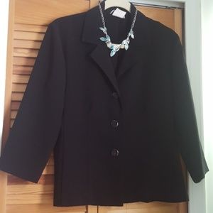 Black dress blazer. Quarter length sleeves