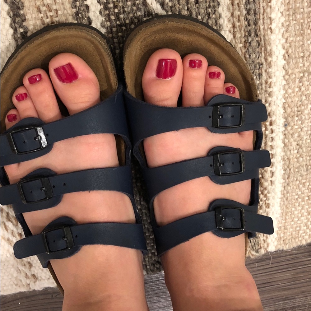Florida navy Birkenstocks💙size 38! Soft footbed😍