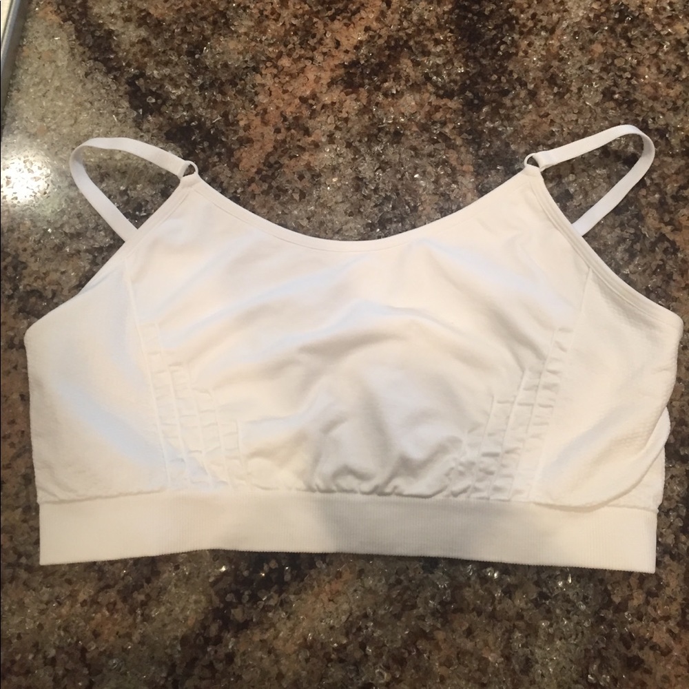 White BCG sports bra.