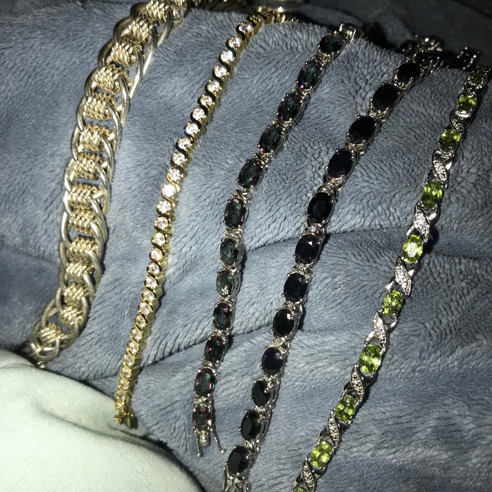 Bracelets all Sterling silver