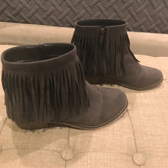 Breckelles Shoes - Fringed Ankle Boots