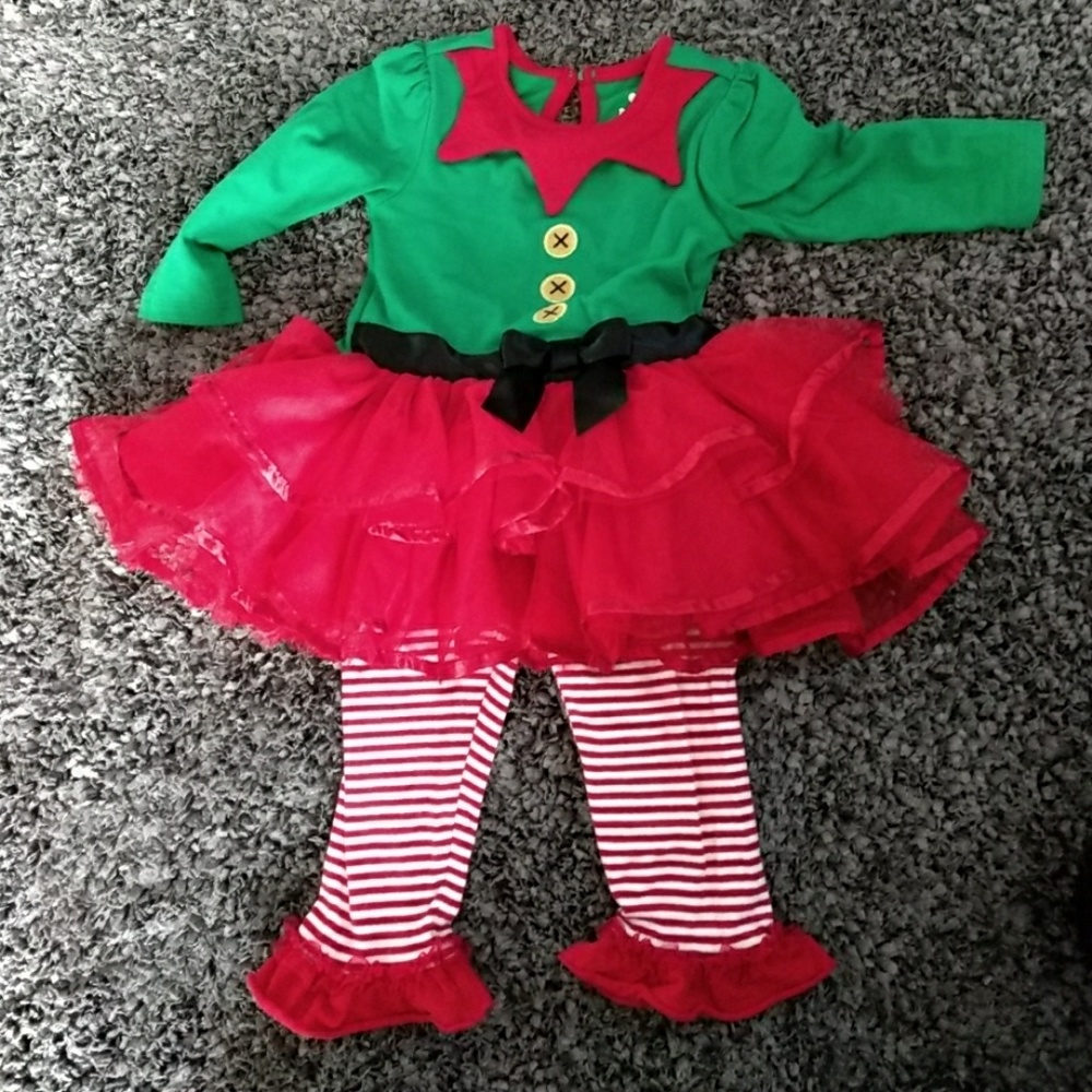 Christmas elf toddler girl outfit