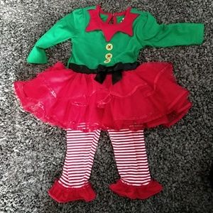 Christmas elf toddler girl outfit