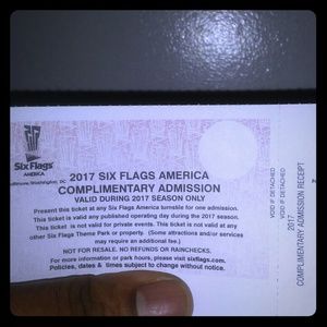 Six flag tickets