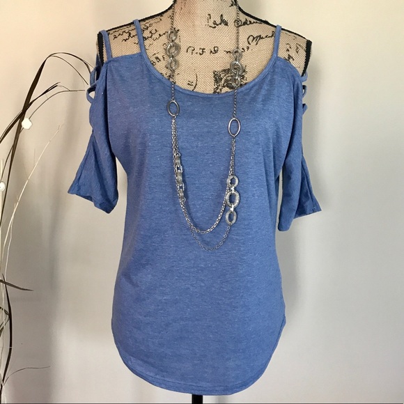 Heathered blue cut out top - Picture 3 of 7