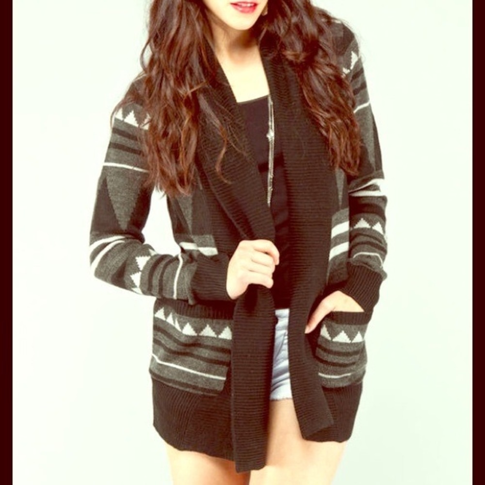 Jack by BB Dakota Aztec printed cardigan