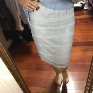 BCBGMAXAZRIA
Women's Skyblue Lace Pencil Skirt(xs)