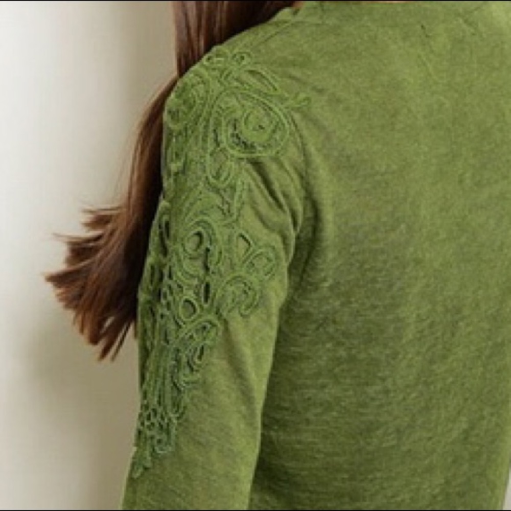 Olive / Army Green Knit Top - Picture 4 of 5