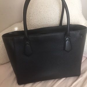 Dagne Dover 13 inch Leather Tote (Onyx Stingray)