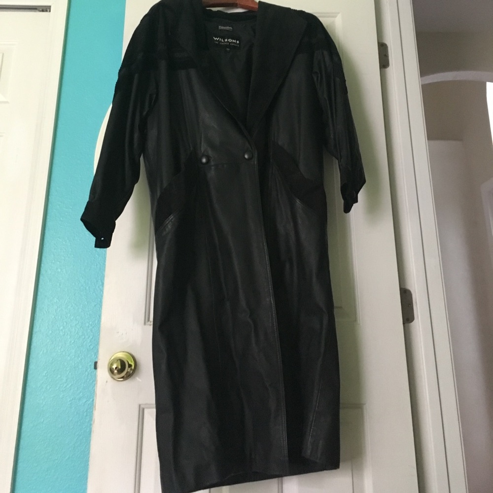 Long length Wilson' leather jacket