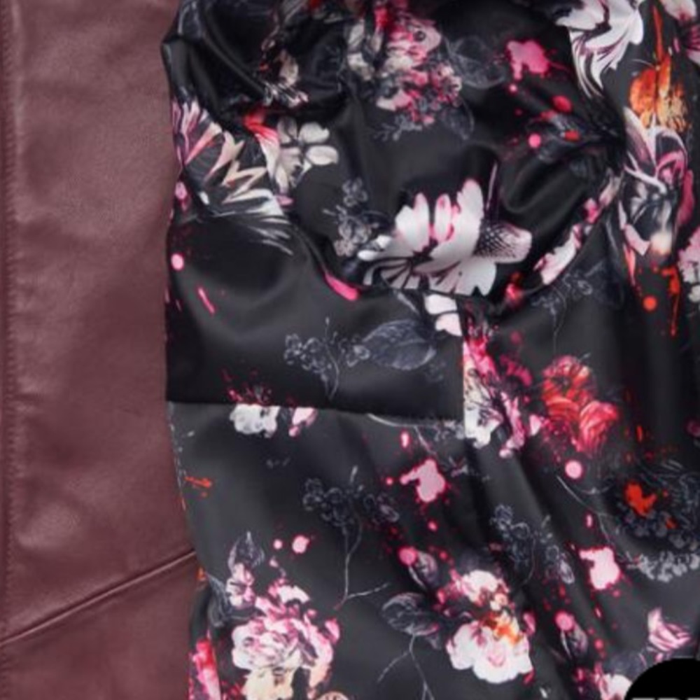 Wilsons 100% Leather Burgundy MOTO JACKET W/QUILT - Picture 4 of 4