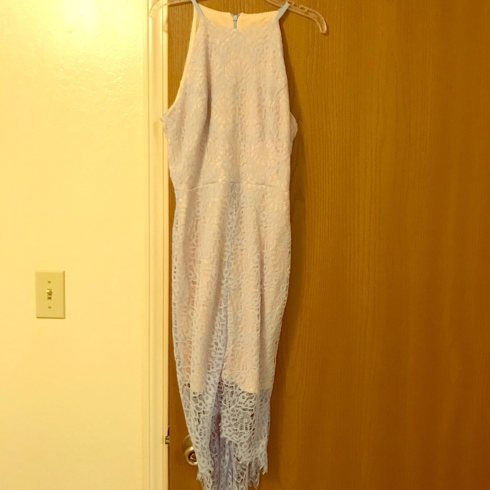 Lace High Neck Dress