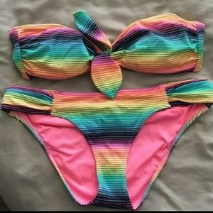 Victorias Secret Colorful Bikini Top M/Bottom S