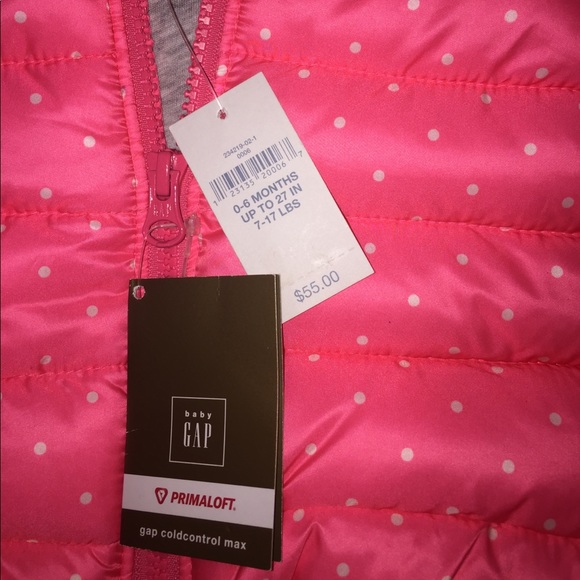 NEW GAP neon polkadot puffed jacket - Picture 3 of 7