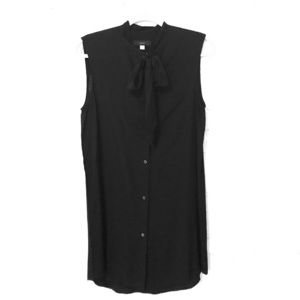 Diesel button down sleeveless blouse in black