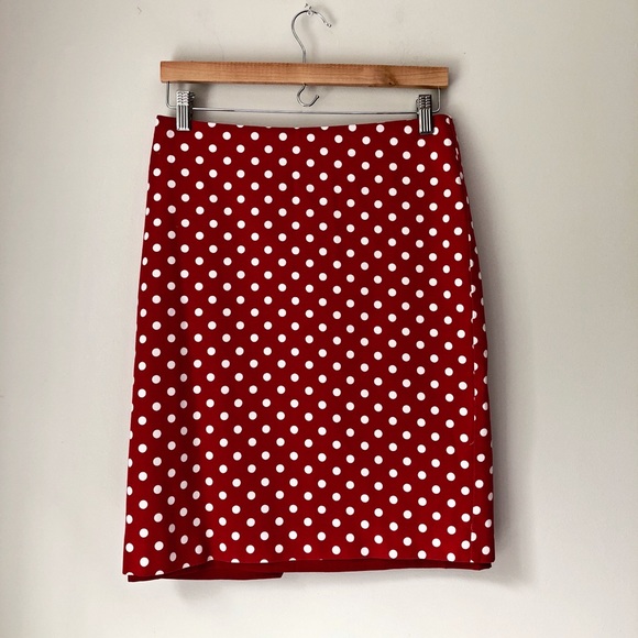 Talbots Dresses & Skirts - Talbots Red and White Polka Dot Pencil Skirt