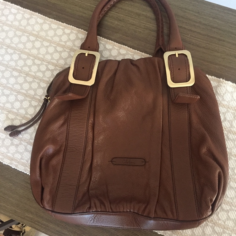 COLE HAAN - Large Tan/Brown Leather Bag (Like-New)