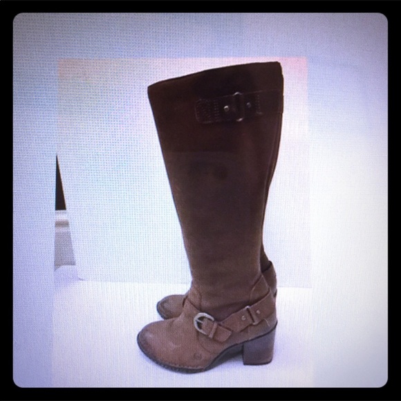 Born Fashion Brown Leather Heeled Boot - Picture 1 of 6