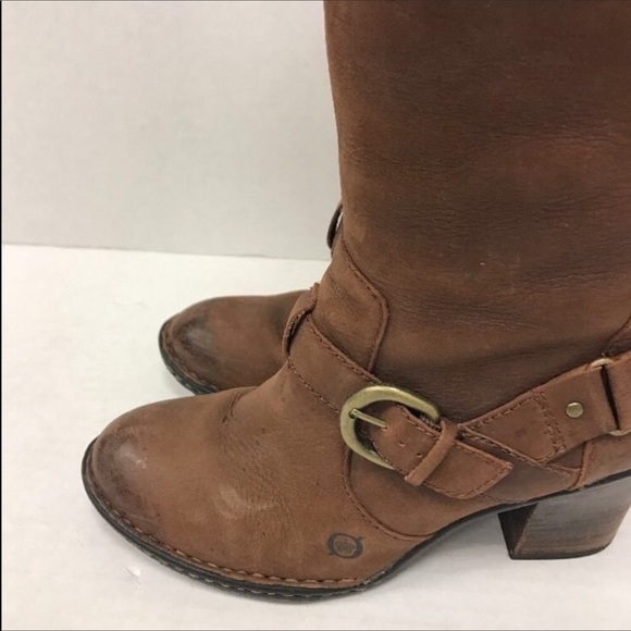Born Fashion Brown Leather Heeled Boot - Picture 2 of 6