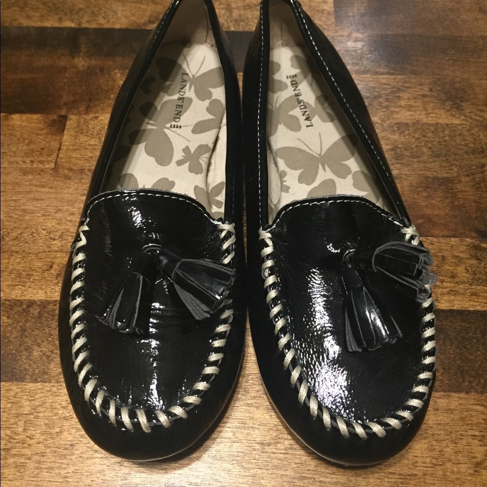 Land's End Patent Leather Loafers